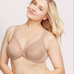 Glamorise Front-Closure WonderWire Bra - Cafe - 34H